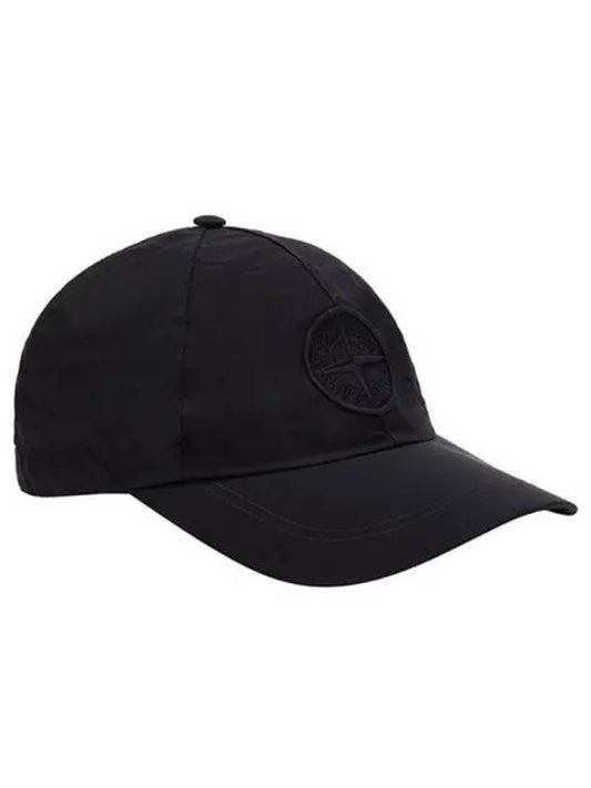 Wrinkled Nylon Metal 6 Panel Ball Cap Black - STONE ISLAND - BALAAN 2