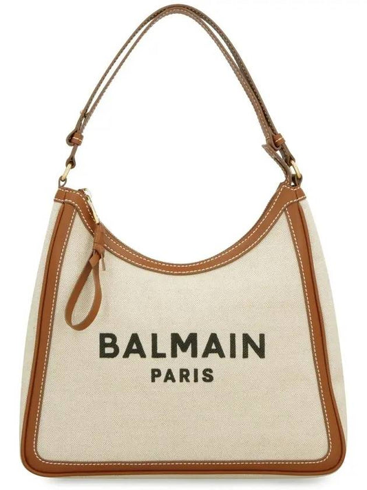 B Amiri Leather Shoulder Bag Brown Beige - BALMAIN - BALAAN.