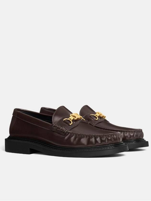 Universite Triomphe Chain Polished Bull Loafer Dark Brown - CELINE - BALAAN 3