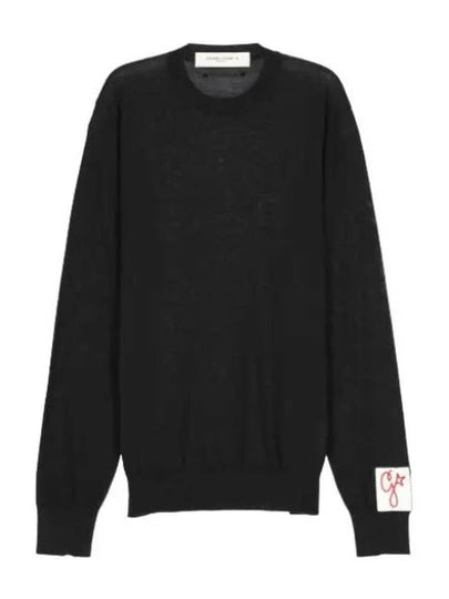 Sleeve Logo Patch Knit Top Black - GOLDEN GOOSE - BALAAN 2