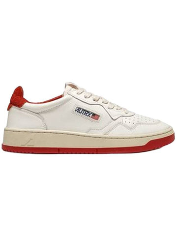 Women's Medalist Red Tab Low Top Sneakers White - AUTRY - BALAAN 1