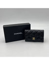 Classic Card Holder Grained Calfskin Gold Metal Black AP0214 - CHANEL - BALAAN 1