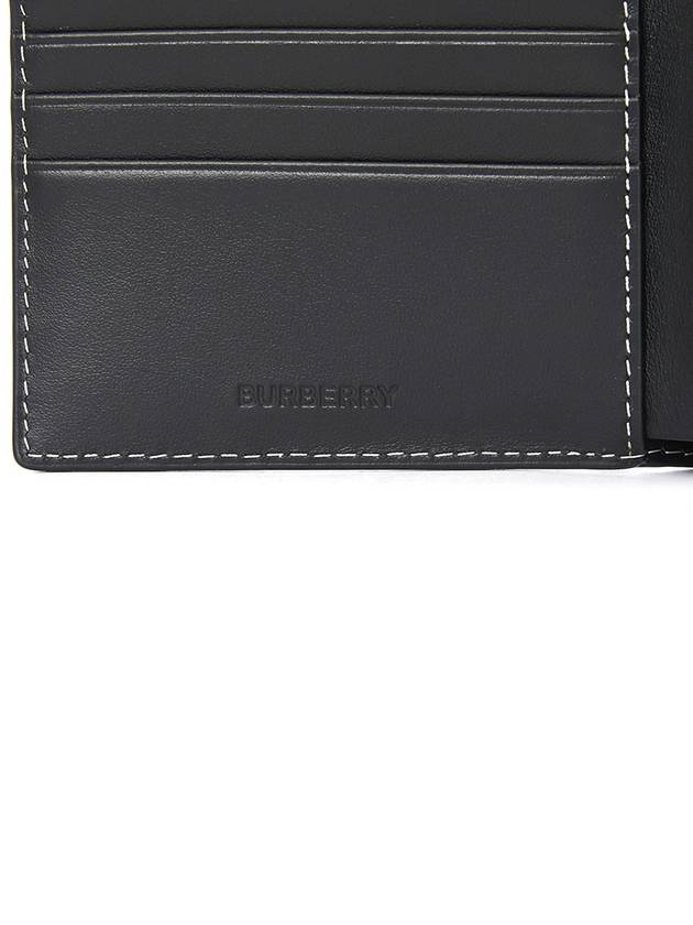 Check Leather International Bifold Wallet Dark Birch Brown - BURBERRY - BALAAN 8