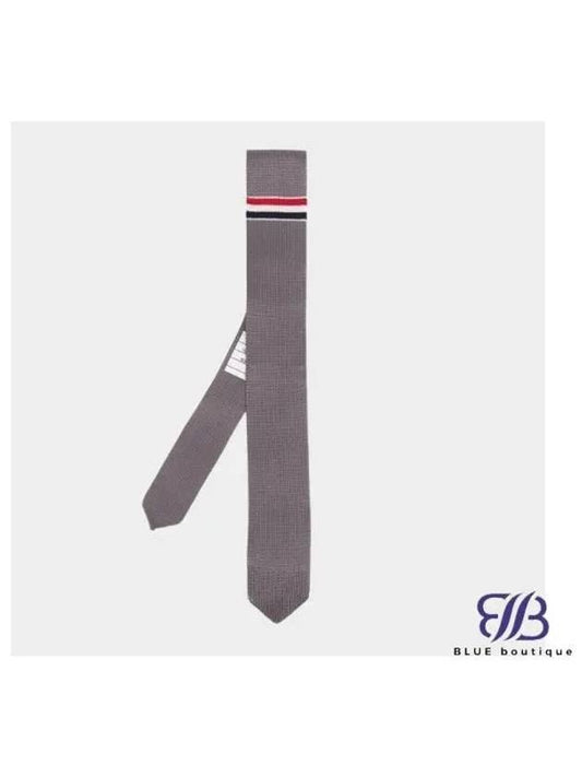 Three-Line Engineer Stripe Wool  Neck Tie Dark Grey - THOM BROWNE - BALAAN 2