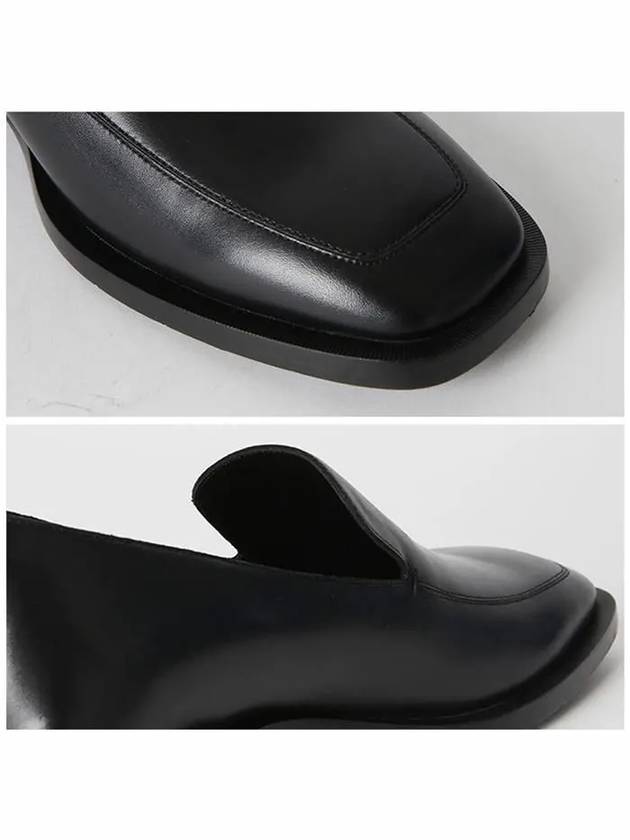 BB Logo Square Toe Loafers Black - BALENCIAGA - BALAAN 6