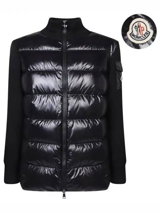 logo padded cardigan black 9B00013 M1131 999 270424 1146539 - MONCLER - BALAAN 1