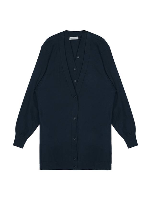 Layered V-Neck Cardigan Storm Blue - LEMAIRE - BALAAN 1