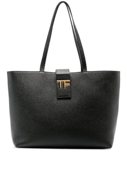 Logo Decorated Tote Bag Black - TOM FORD - BALAAN 1