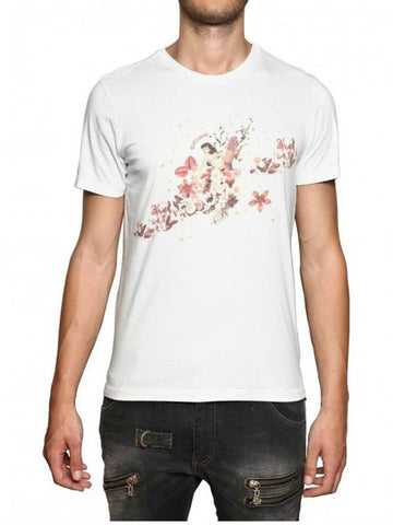 GALLIANO FLOWER PRINTED JERSEY TSHIRT - JOHN GALLIANO - BALAAN 1