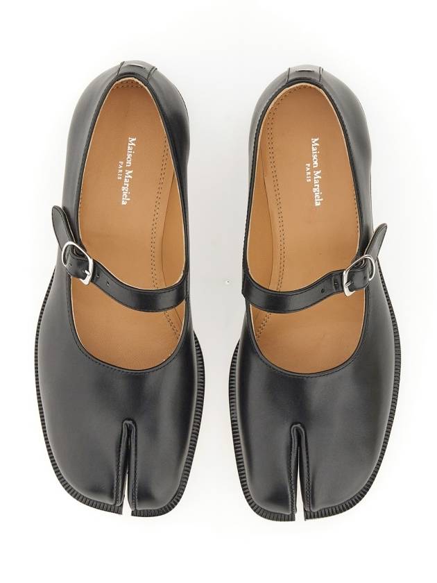 Women's Tabi Calfskin Mary Jane Flat Shoes Black - MAISON MARGIELA - BALAAN 3