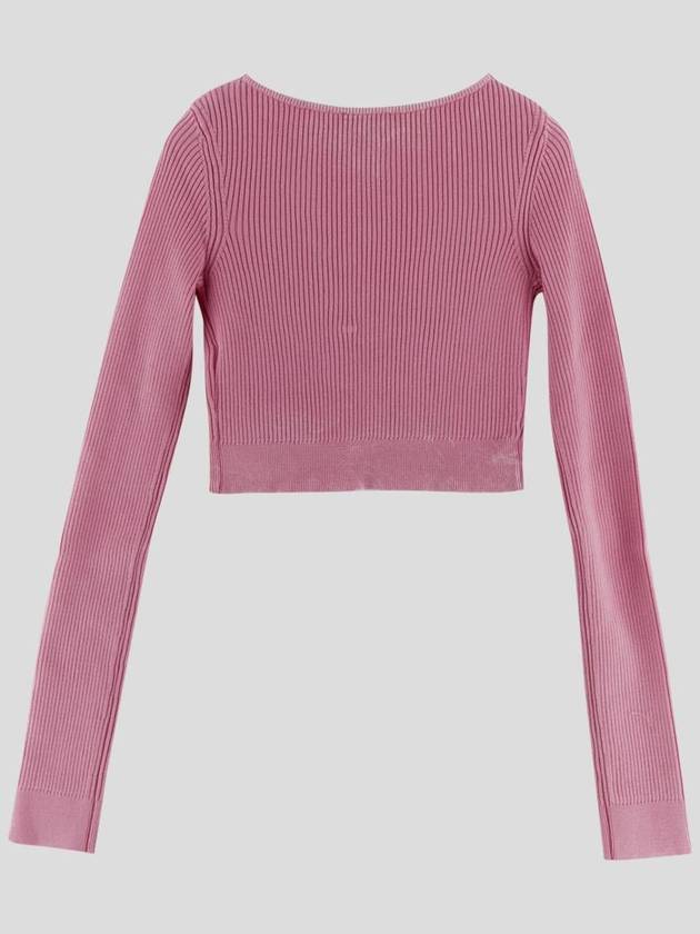 M Latina Cropped Knit Cardigan Pink - DIESEL - BALAAN 3