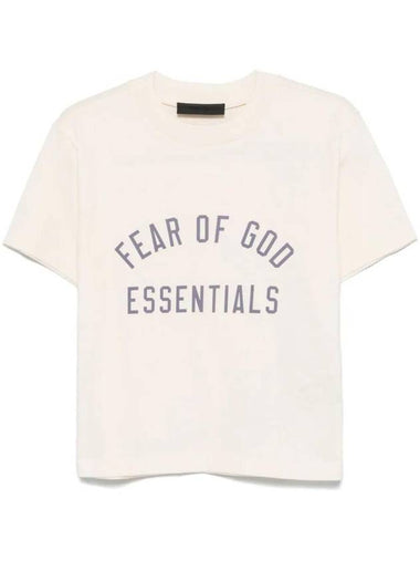 Logo Print Short Sleeve T Shirt White - FEAR OF GOD - BALAAN 1