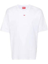 Oval D Logo Cotton Short Sleeve T-Shirt White - DIESEL - BALAAN 1