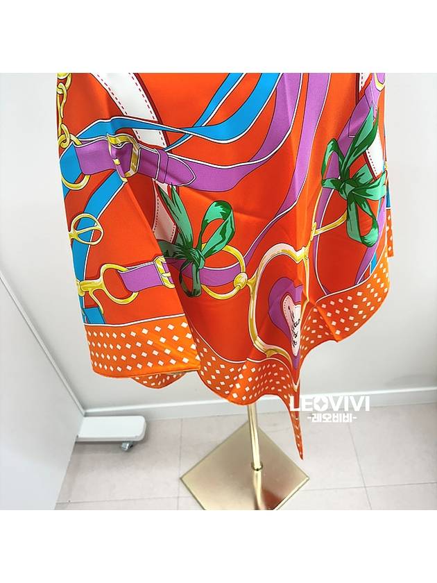 Prohomnad Giant Triangle Silk Scarf Orange H571828S - HERMES - BALAAN 2