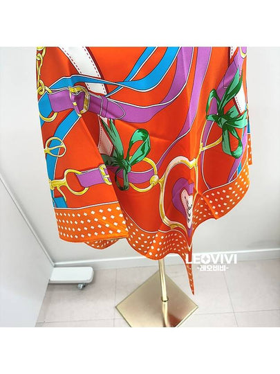 Prohomnad Giant Triangle Silk Scarf Orange H571828S - HERMES - BALAAN 2