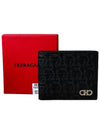 Gancini Embossed Logo Half Wallet Black - SALVATORE FERRAGAMO - BALAAN 6