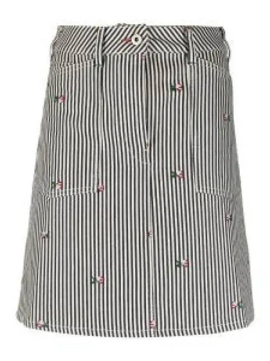 Rinse striped shorts denim skirt blue FD52DJ2696J1DM 1239612 - KENZO - BALAAN 1