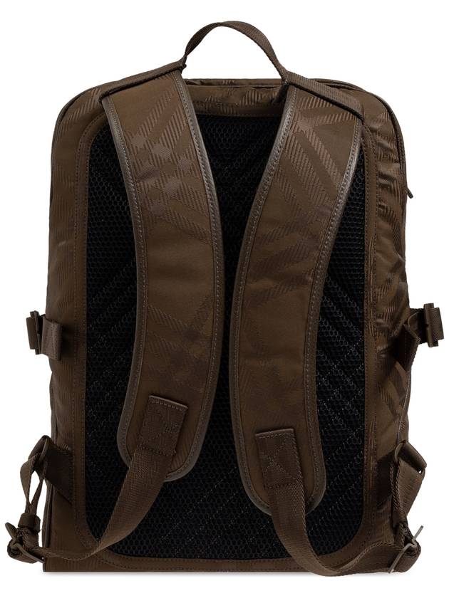 Burberry Backpack With Check Pattern, Men's, Brown - BURBERRY - BALAAN 3