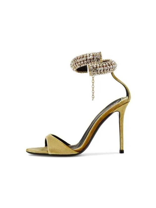 WOMEN CLANDESTINO Velor Heel Sandals Gold - GIUSEPPE ZANOTTI - BALAAN 1