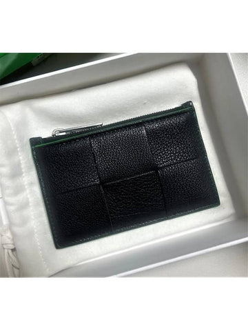 Zipper card wallet case black - BOTTEGA VENETA - BALAAN 1