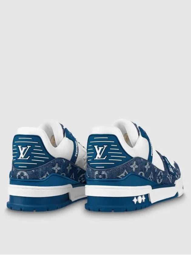 LV Monogram Low Top Sneakers Blue - LOUIS VUITTON - BALAAN 4