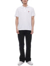 Heart Logo Polo Shirt White - AMI - BALAAN 4