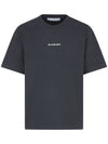 Stamp Logo Cotton Short Sleeve T-Shirt Black - ACNE STUDIOS - BALAAN 1