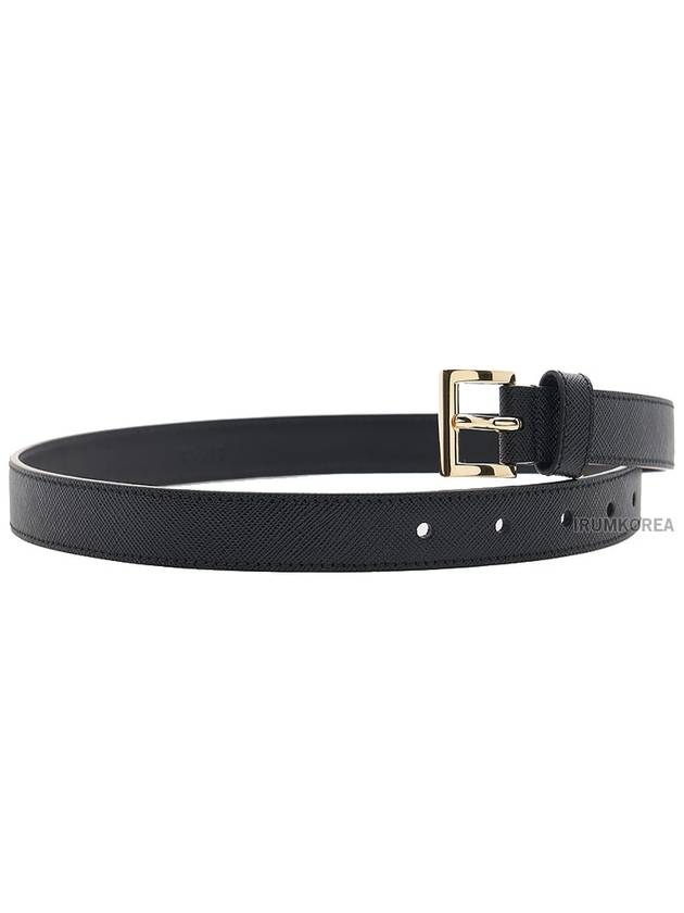 Saffiano Leather Belt Black - PRADA - BALAAN 4