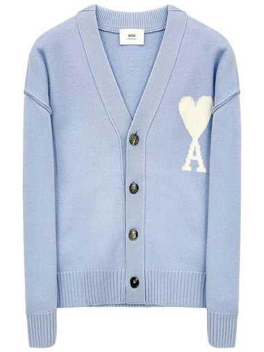 Big Heart Logo Wool Cardigan UKC006 4843 - AMI - BALAAN 1