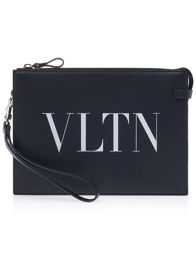 VLTN Strap Clutch Bag Black - VALENTINO - BALAAN 1