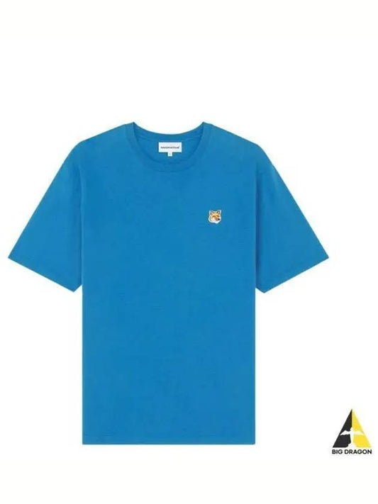 Fox Head Patch Classic Short Sleeve T-Shirt Enamel Blue - MAISON KITSUNE - BALAAN 2