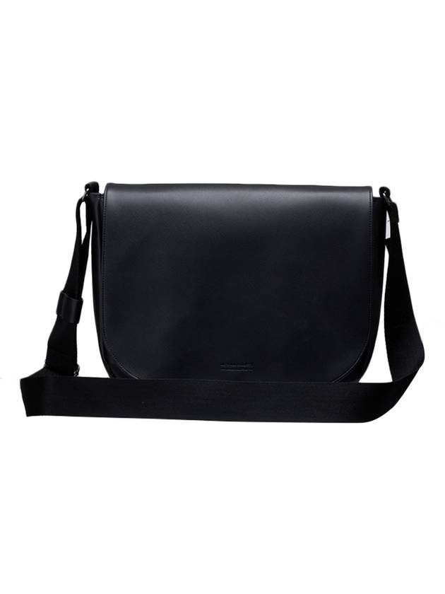 UTAH SF Leather Messenger Bag Black - NATIONAL PUBLICITY - BALAAN 1