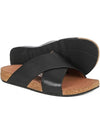 Eye Cushion Leather Cross Slippers Black - FITFLOP - BALAAN 3