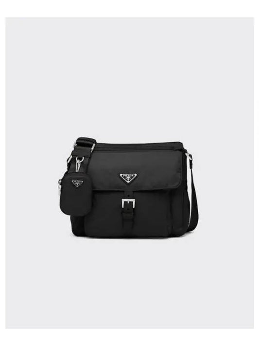 Pocket Re-Nylon Shoulder Bag Black - PRADA - BALAAN 2
