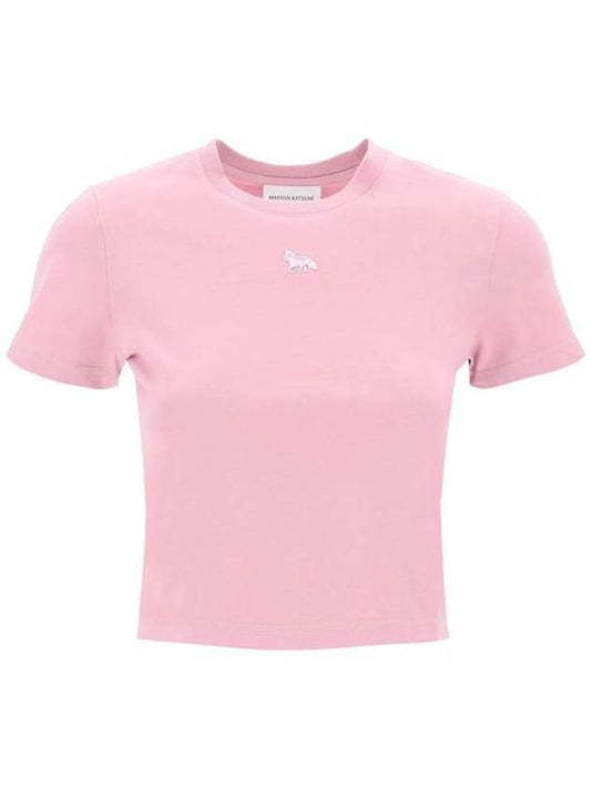 Baby Fox Patch Baby Short Sleeve T-Shirt Blossom - MAISON KITSUNE - BALAAN 1