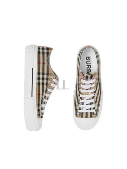 Vintage Check Cotton Sneakers Archive Beige - BURBERRY - BALAAN 2