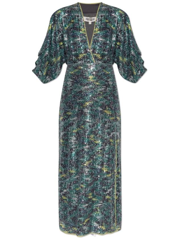 Diane Von Furstenberg Sequin Dress, Women's, Green - DIANE VON FURSTENBERG - BALAAN 1