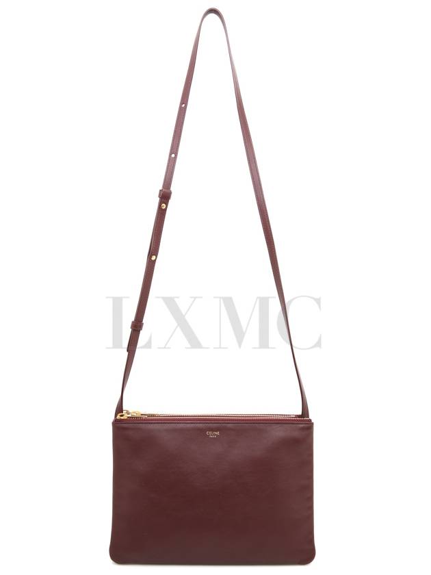 Trio Bag Large Burgundy Vintage Mini Cross Messenger - CELINE - BALAAN 4