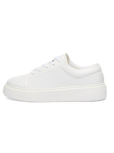 Logo Leather Low-Top Sneakers White - GANNI - BALAAN 1