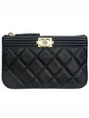 Boy Caviar Mini Pouch Clutch Black Champagne Gold AP0963 - CHANEL - BALAAN 6