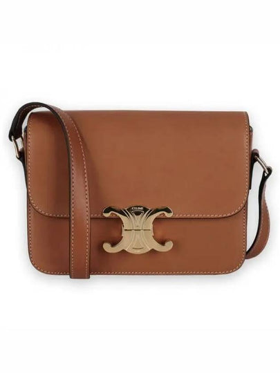 Natural Tin Triomphe Calfskin Cross Bag Tan - CELINE - BALAAN 2