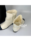 CC logo twotone buckle leather white ankle boots short boots 365 G38067 - CHANEL - BALAAN 7