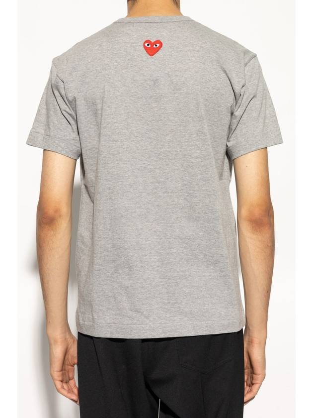 Comme Des Garçons Play T-shirt With Logo Patch, Unisex, Grey - COMME DES GARCONS PLAY - BALAAN 7