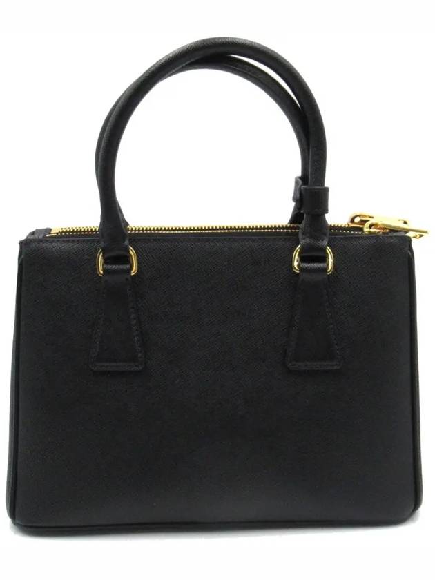 Galleria Saffiano Leather Small Tote Bag Black - PRADA - BALAAN 4