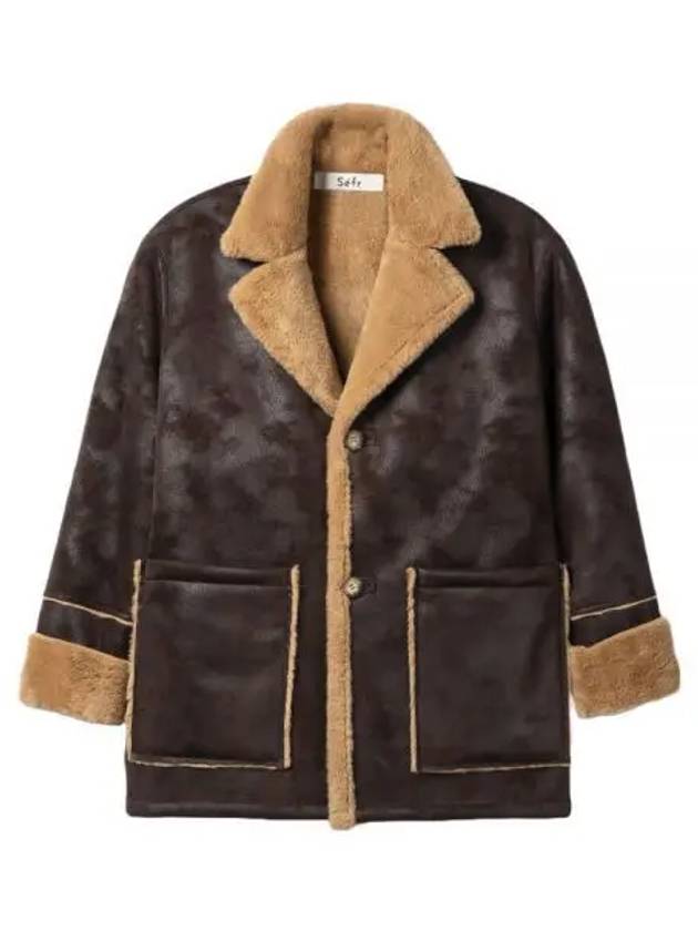 SHERIDAN JACKET FAUX SHEARLING BROWN - SEFR - BALAAN 1