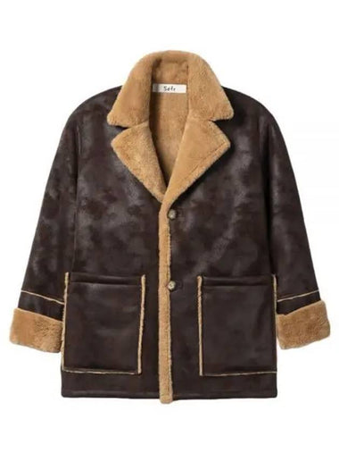 SHERIDAN JACKET FAUX SHEARLING BROWN - SEFR - BALAAN 1