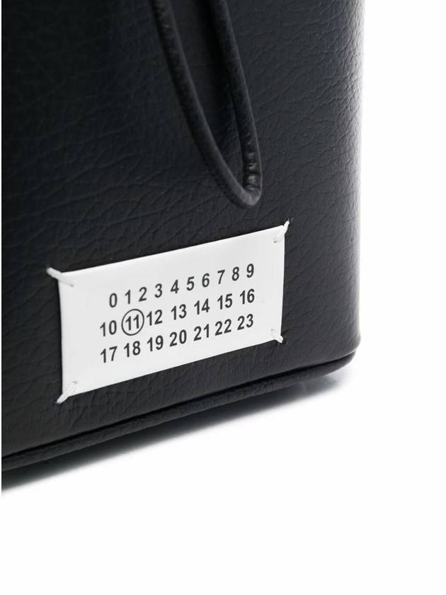 5AC Number Logo Texture Leather Bucket Bag Black - MAISON MARGIELA - BALAAN 5