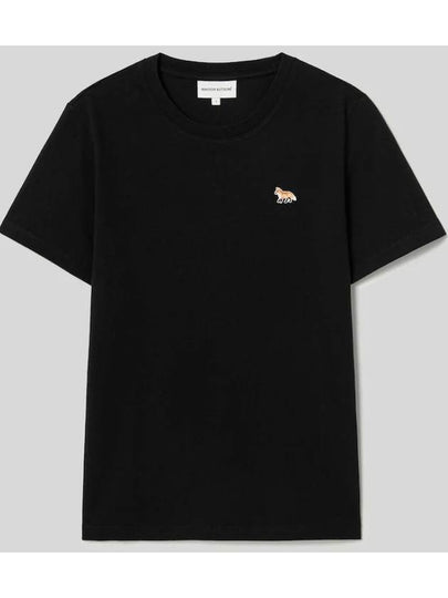 Baby Fox Patch Regular Short Sleeve T-Shirt Black - MAISON KITSUNE - BALAAN 2