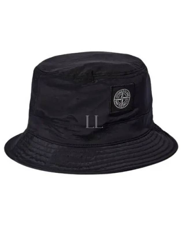 Logo Patch Nylon Metal Bucket Hat Black - STONE ISLAND - BALAAN 2