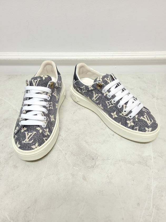 Black Denim Monogram Time Out Sneakers 37 - LOUIS VUITTON - BALAAN 3